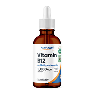 Nutricost Organic Vitamin B12 (Methylcobalamin) Liquid Drops
