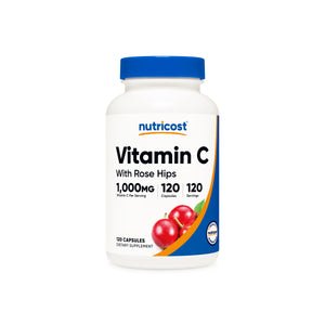 Nutricost Vitamin C with Rose Hips Capsules