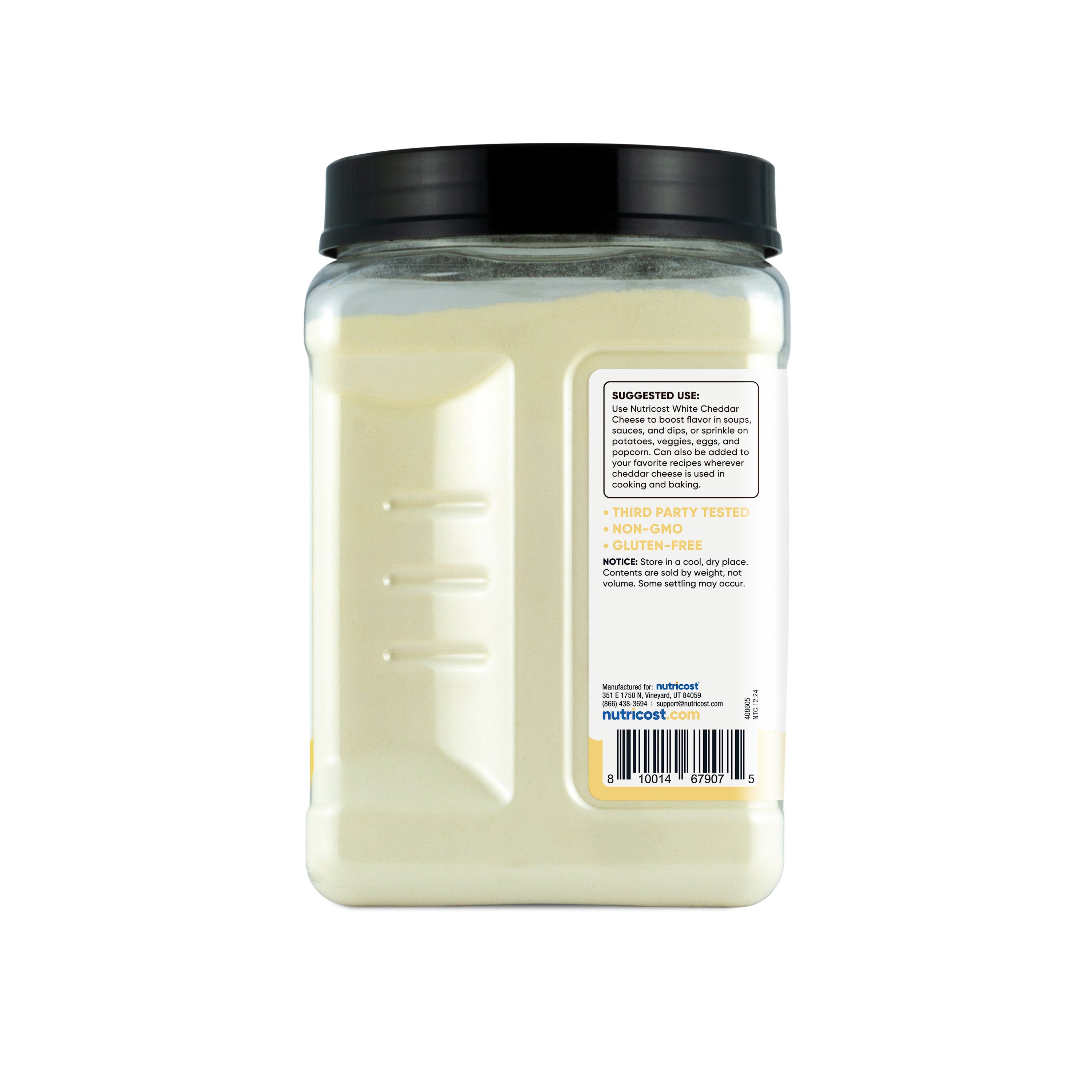 1 Pound White Cheddar Cheese Powder Tub - Popcorn Seasoning By WinCrest, Free Expedited Shipping