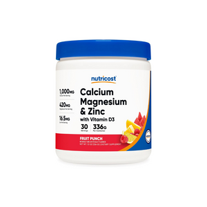 Nutricost Calcium + Magnesium + Zinc Citrates with Vitamin D3 Powder