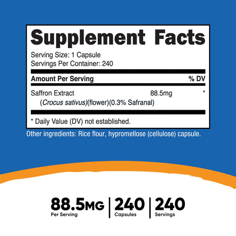 Nutricost Saffron Extract Capsules - Nutricost