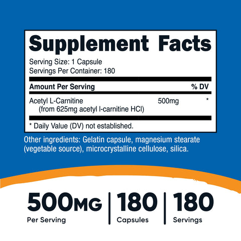 Nutricost Acetyl L-Carnitine Capsules - Nutricost
