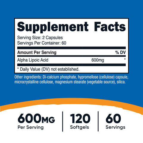 Nutricost Alpha Lipoic Acid Capsules - Nutricost