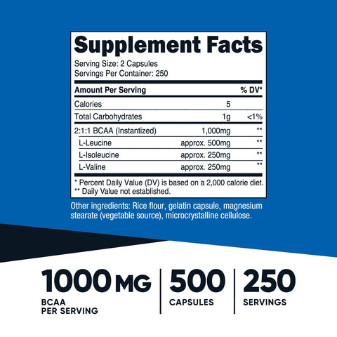 Nutricost BCAA Capsules - Nutricost