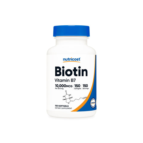 Nutricost Biotin with Coconut Oil Softgels - Nutricost