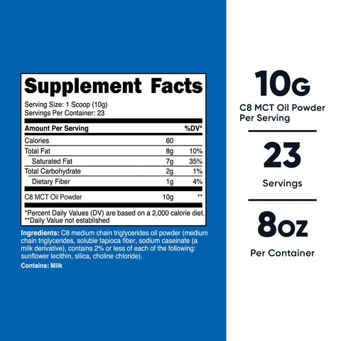 Nutricost C8 MCT Oil Powder - Nutricost