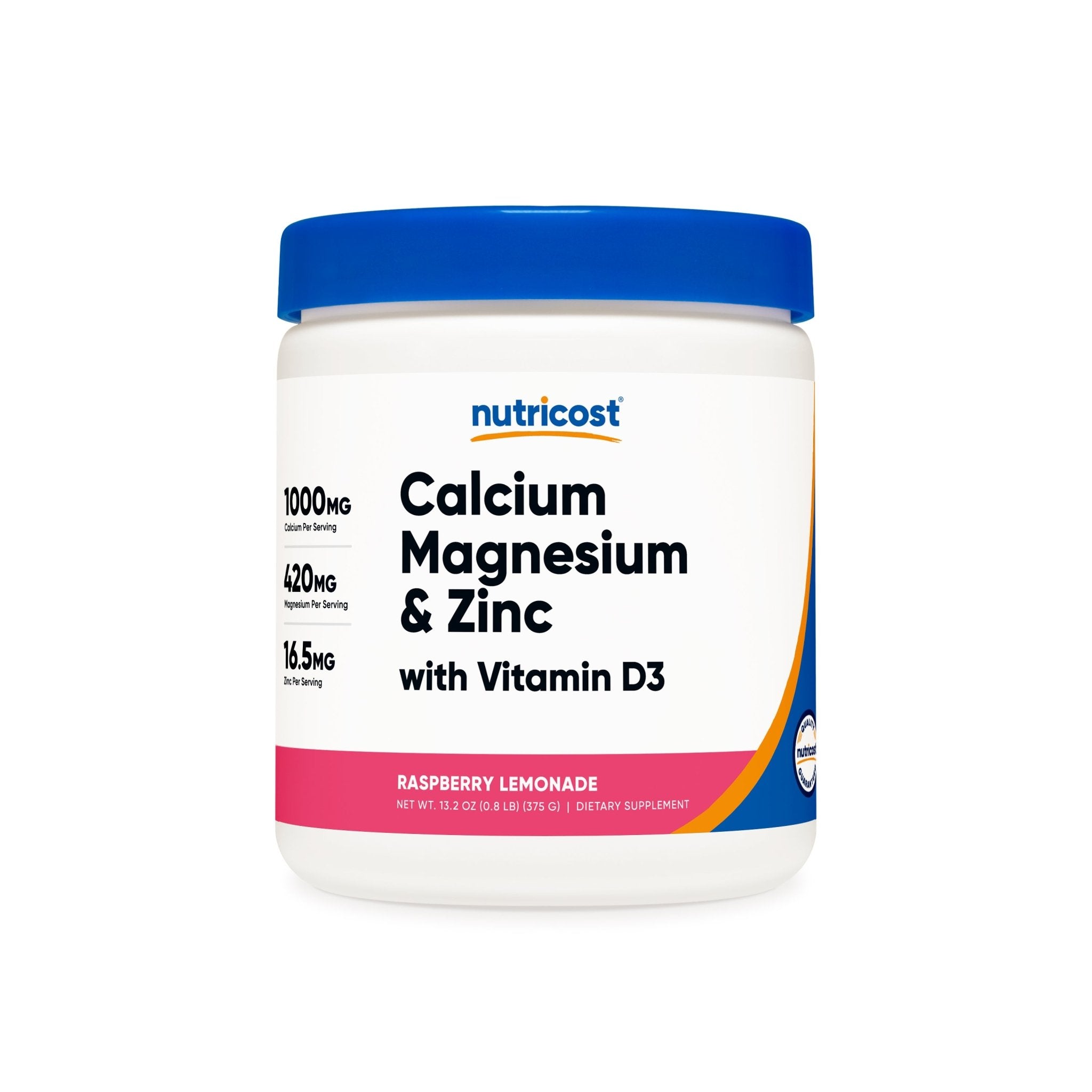 Nutricost Calcium Magnesium Zinc With Vitamin D3 Powder – Fruit Punch, 30 Servings