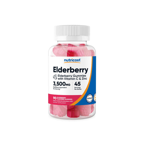 Nutricost Elderberry Gummies (with Vitamin C & Zinc) - Nutricost