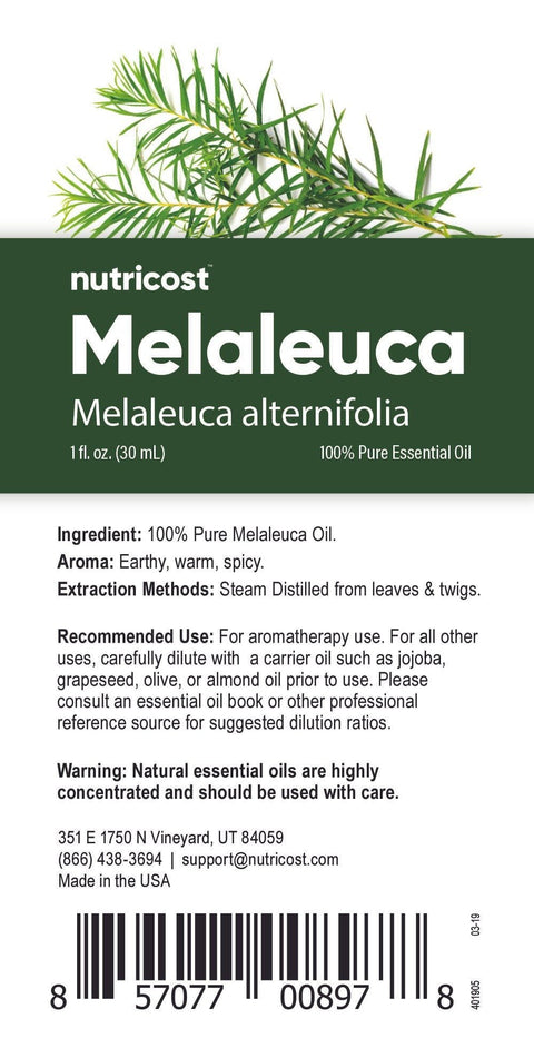 Nutricost Essential Oils (100% Pure Oregano, Peppermint, Melaleuca, or Lavender Oil) - Nutricost