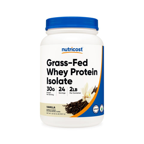 Nutricost Grass-Fed Whey Protein Isolate Powder - Nutricost
