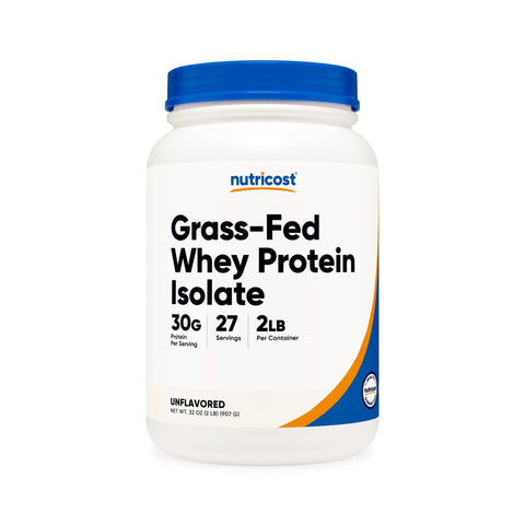 Nutricost Grass-Fed Whey Protein Isolate Powder - Nutricost