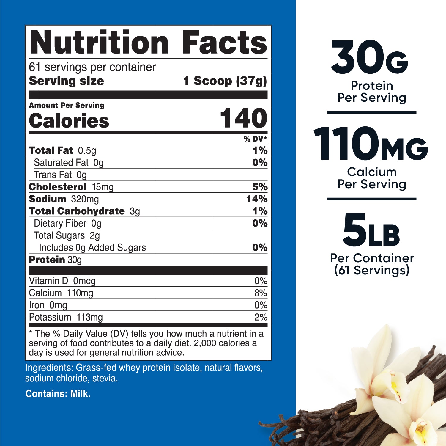 Nutricost GrassFed Whey Protein Isolate Powder