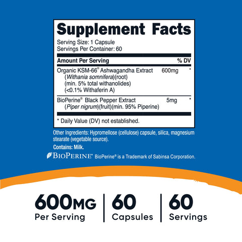 Nutricost KSM-66 Capsules - Nutricost