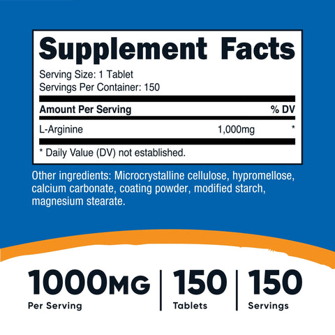 Nutricost L-Arginine Tablets - Nutricost
