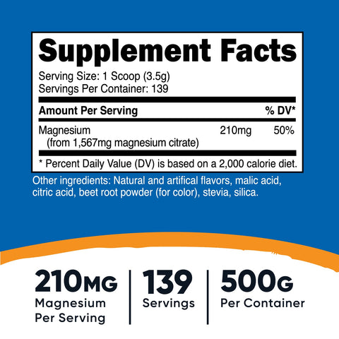 Nutricost Magnesium Citrate Powder - Nutricost