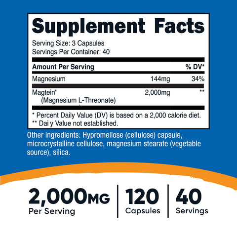 Nutricost Magnesium L-Threonate As Magtein® - Nutricost