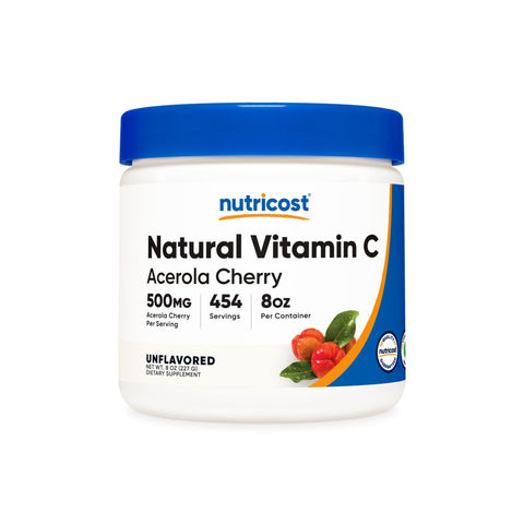 Nutricost Natural Vitamin C (Acerola Cherry) Powder - Nutricost