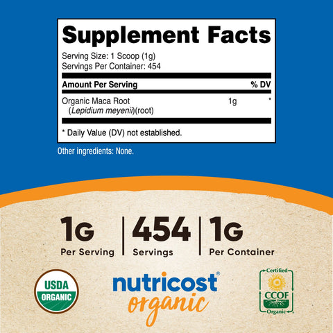 Nutricost Organic Maca Root Powder - Nutricost