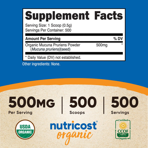 Nutricost Organic Mucuna Pruriens Powder - Nutricost