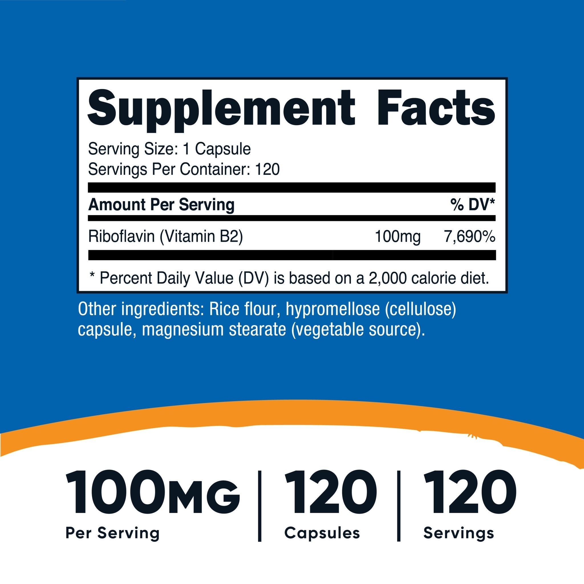 Nutricost Vitamin B2 Riboflavin Capsules