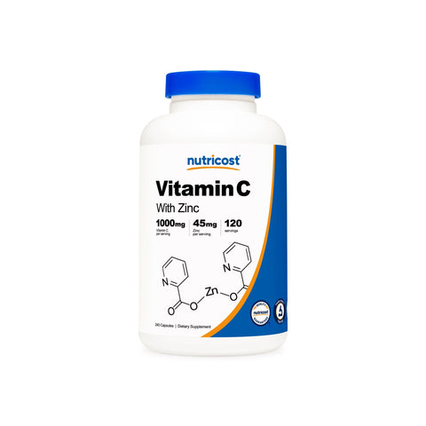Nutricost Vitamin C (with Zinc) Capsules - Nutricost