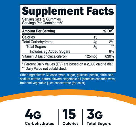 Nutricost Vitamin D3 Gummies (5,000iu) - Nutricost