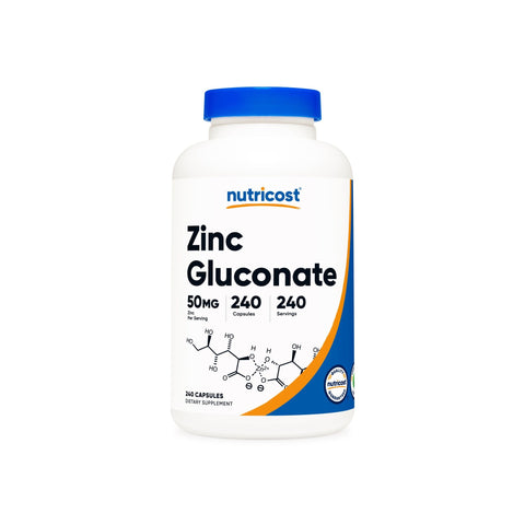 Nutricost Zinc Gluconate Capsules - Nutricost